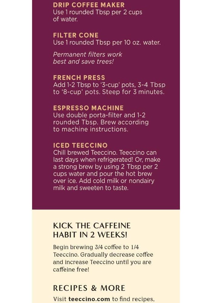 Teeccino Java Herbal Coffee (Pack of 6) - Image 4